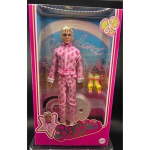 Ken Barbie Movie Doll Pink Tracksuit Roller Skates Collectible Mattel Boxed Disp
